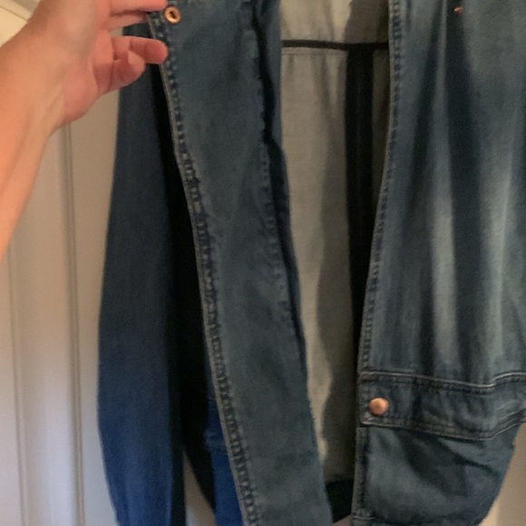 Urban Outfitters x One Teaspoon Slouchy Distressed Denim Moto Jacket XS - Picture 9 of 9